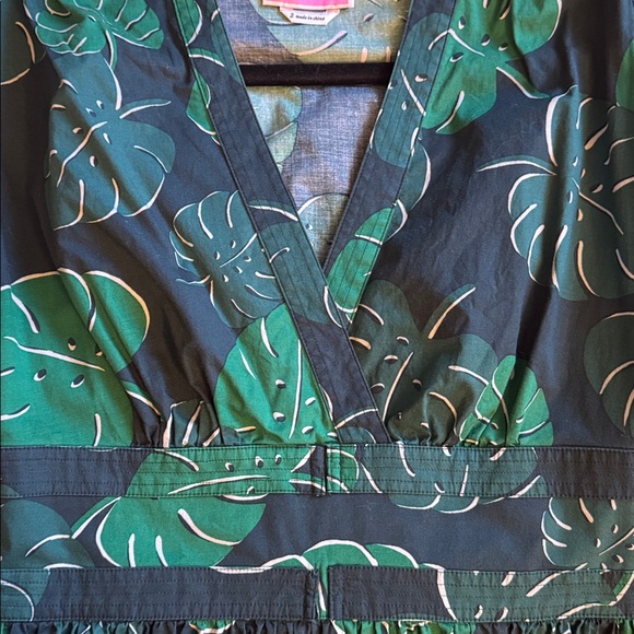 Kate Spade Green Monsterra Pattern Dress, size 2 - Picture 4 of 4